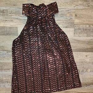 Kenar Sequin Tie Neck Blouse Pink and Black